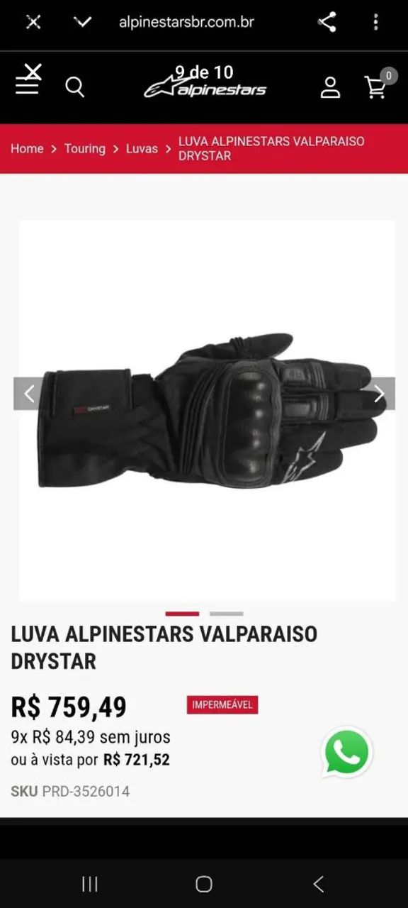 Luva Alphinestar drystar valparaiso v1 - Foto 5