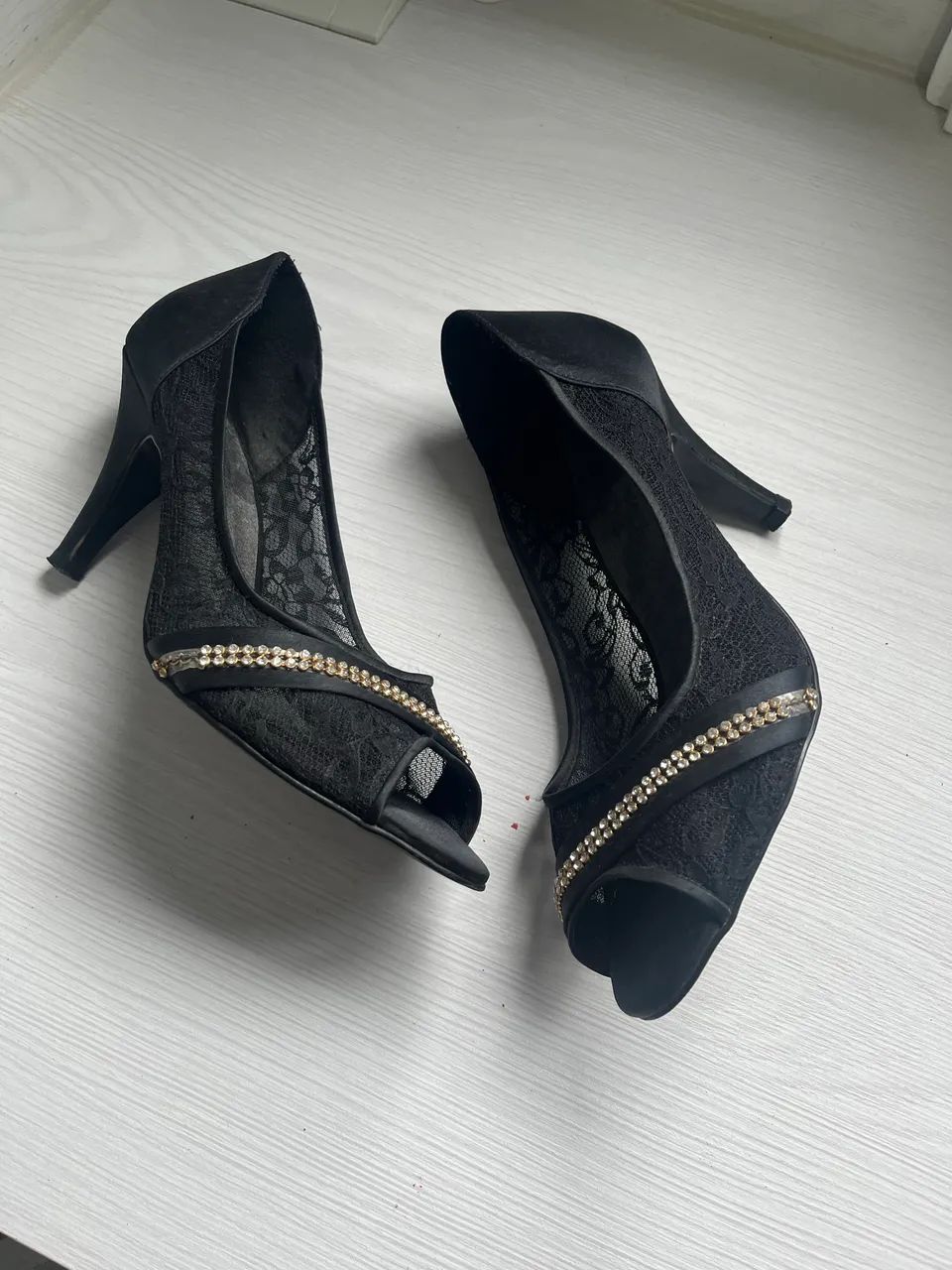 Sapato preto de Renda  - Foto 3