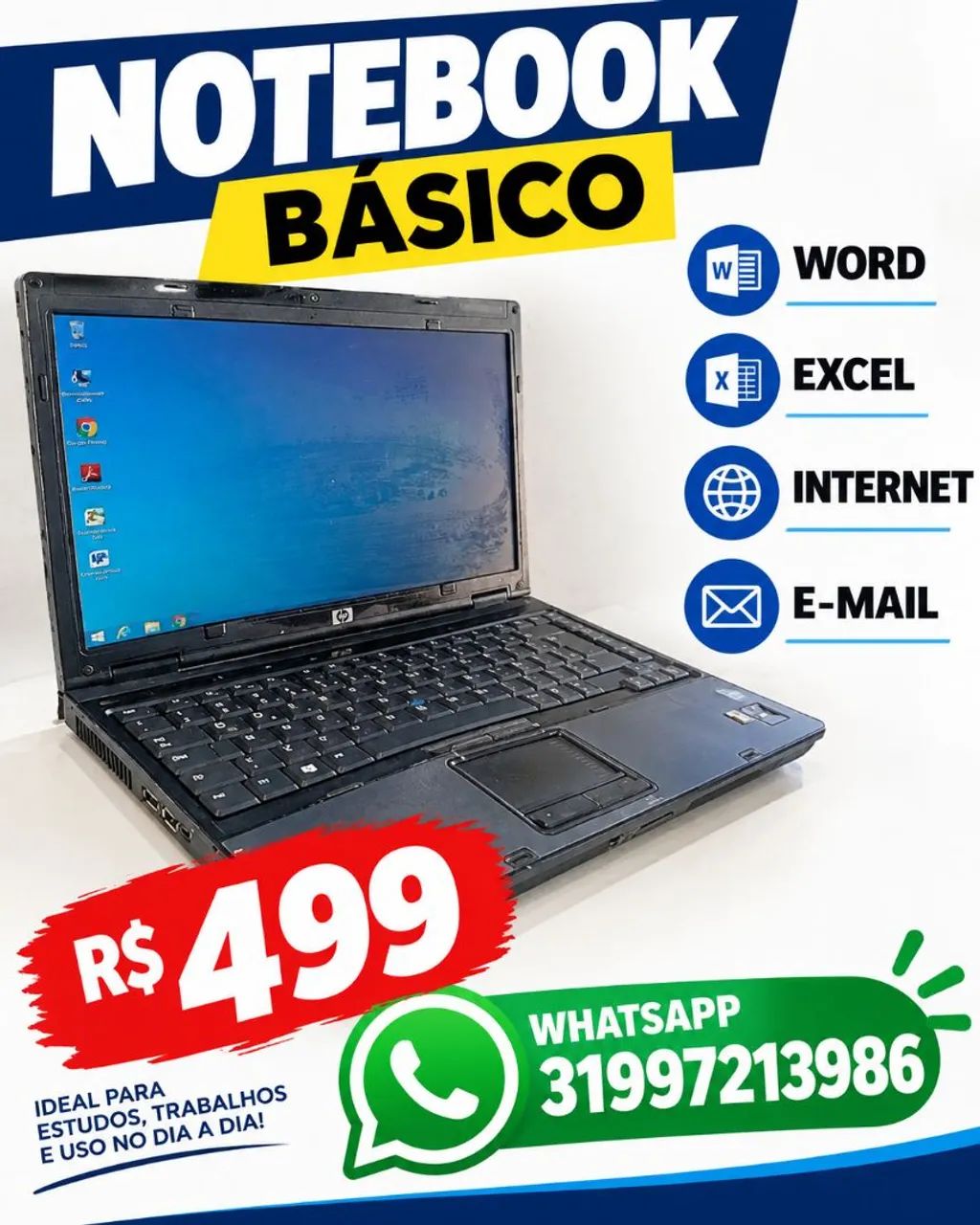 NOTEBOOK R$499