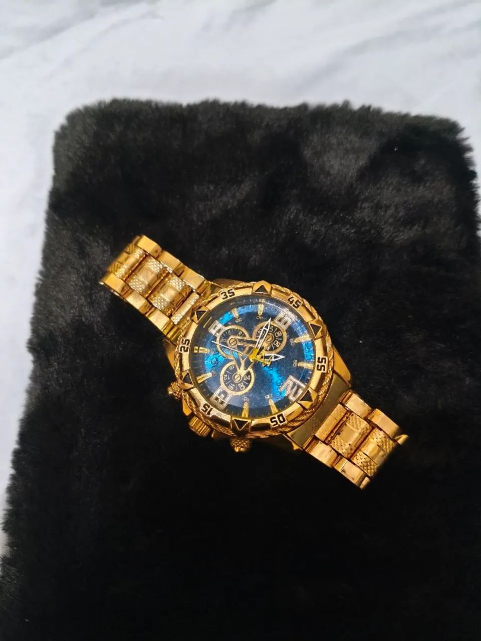 Relógio Masculino Dourado - Estilo Luxo