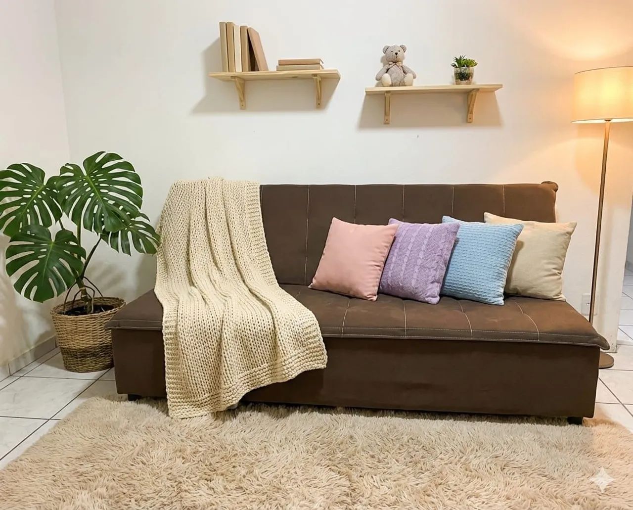 Brown Double Sofa Bed - Impeccable (Due to Relocation)453011713652183040