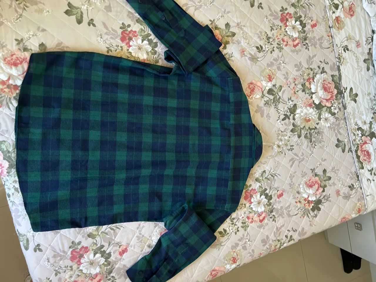 Camisa xadrez verde flanelada  - Foto 2