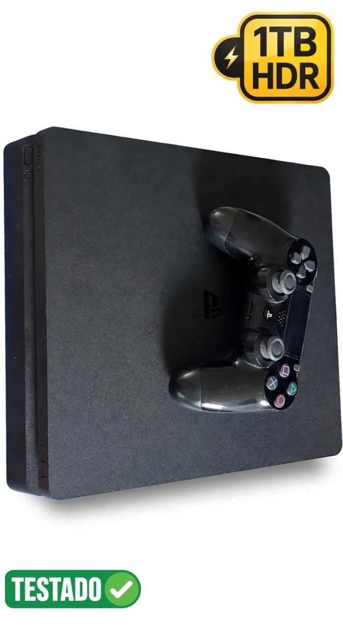 ? PS4 1TB HDR - 1TB de Memória - Impecável e TESTADO ?