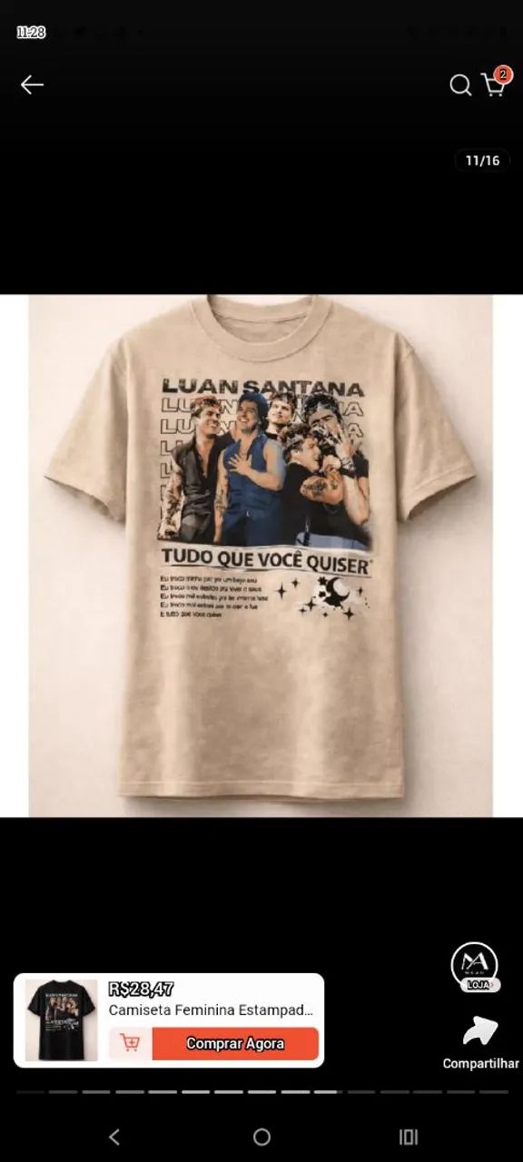 Blusa do Luan Santana 