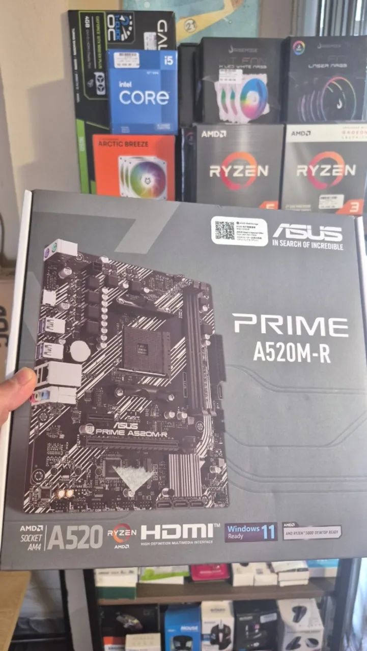 Placa mãe AM4 A520M-A Pro Asus nova, lacrada, com garantia!
