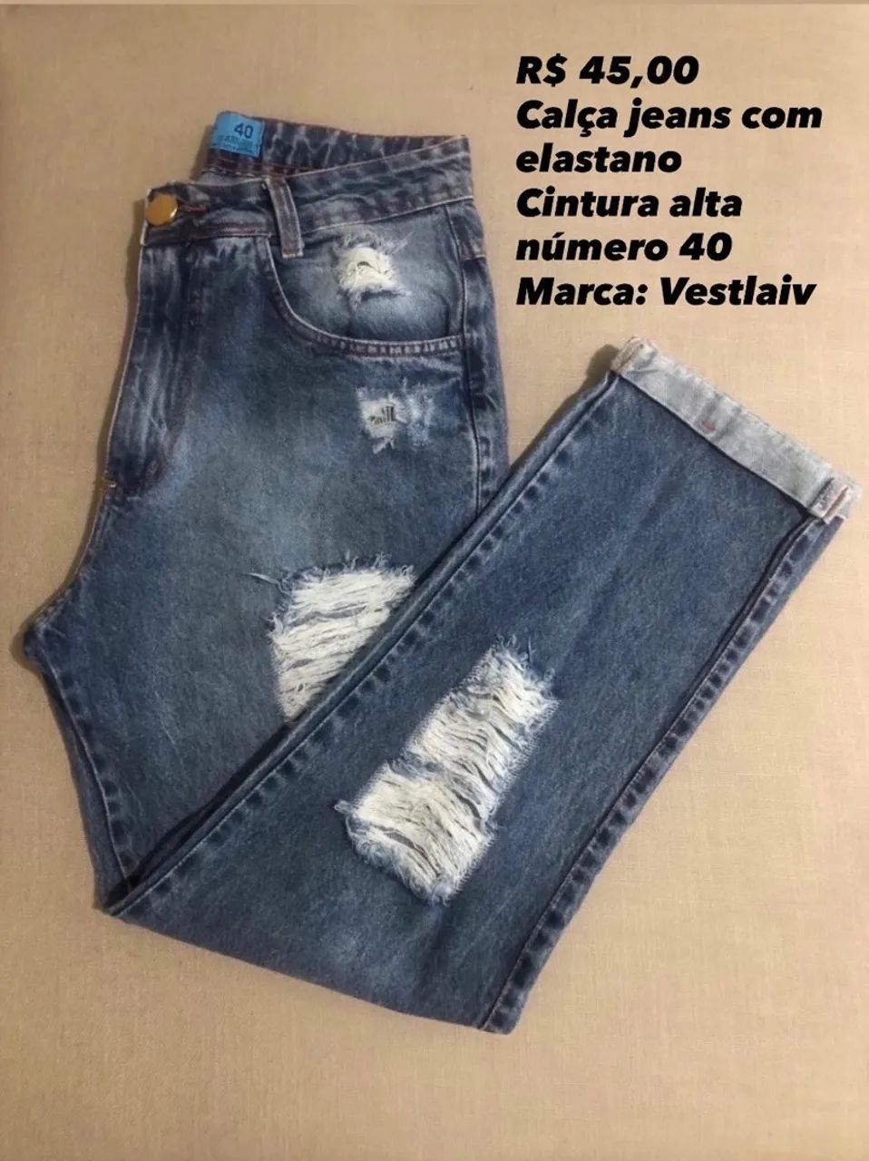 Calças Jeans Feminina número 40 - Foto 3