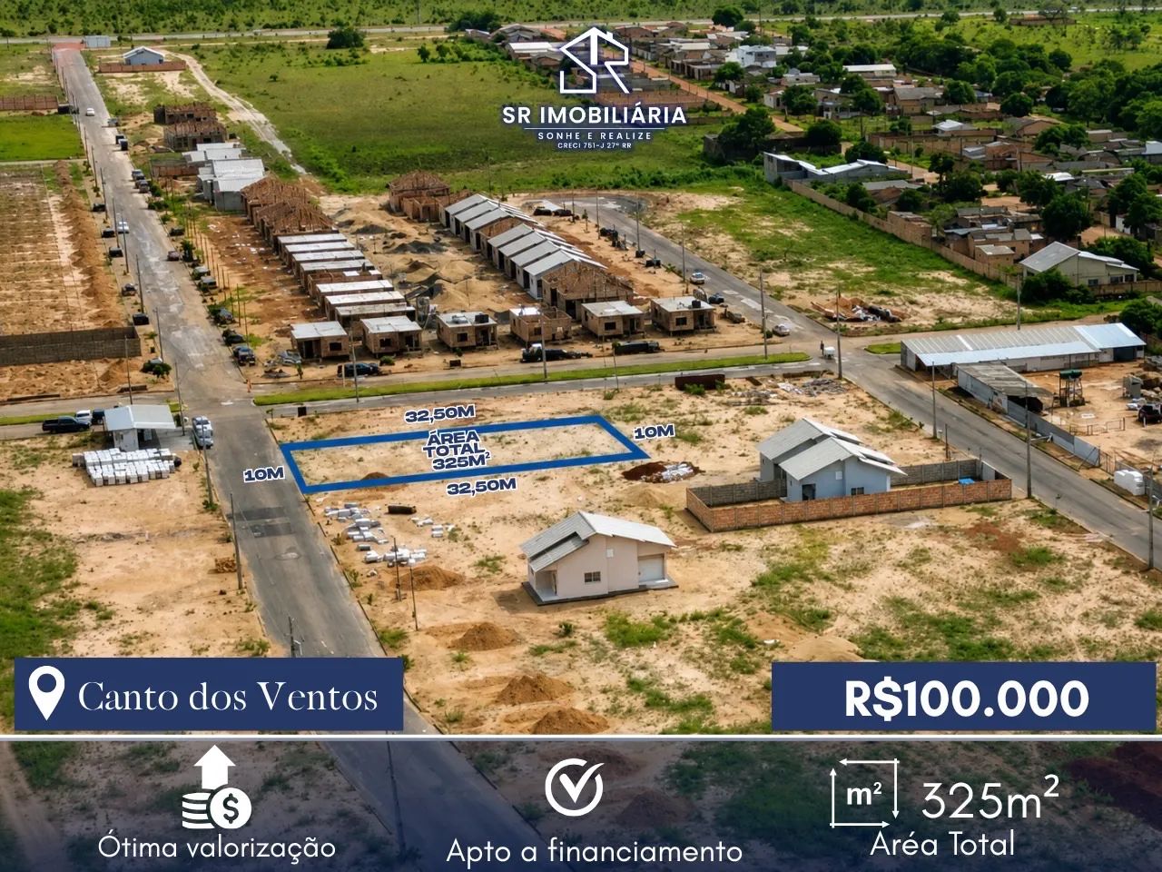 Vende-se terreno no loteamento canto dos ventos com 325 m2