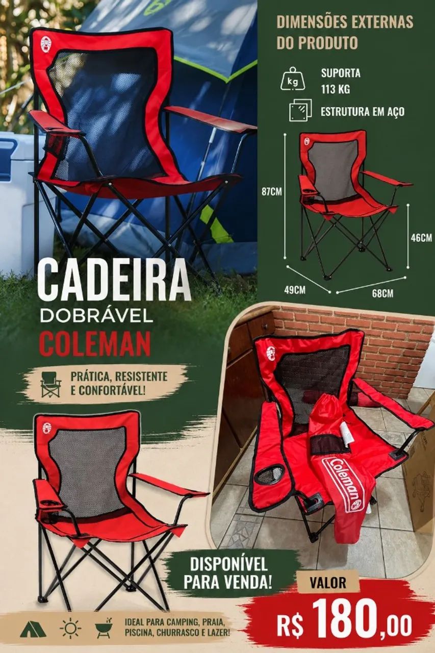 cadeira dobravel coleman