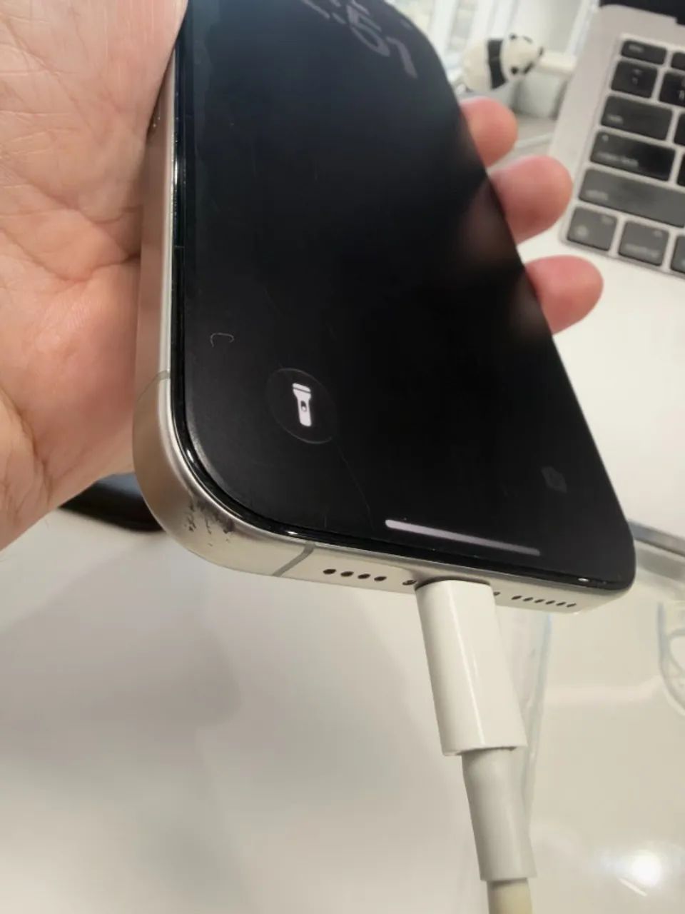 Iphone 15 Pro Max 256 Tinanio Cinza Natural - Foto 5