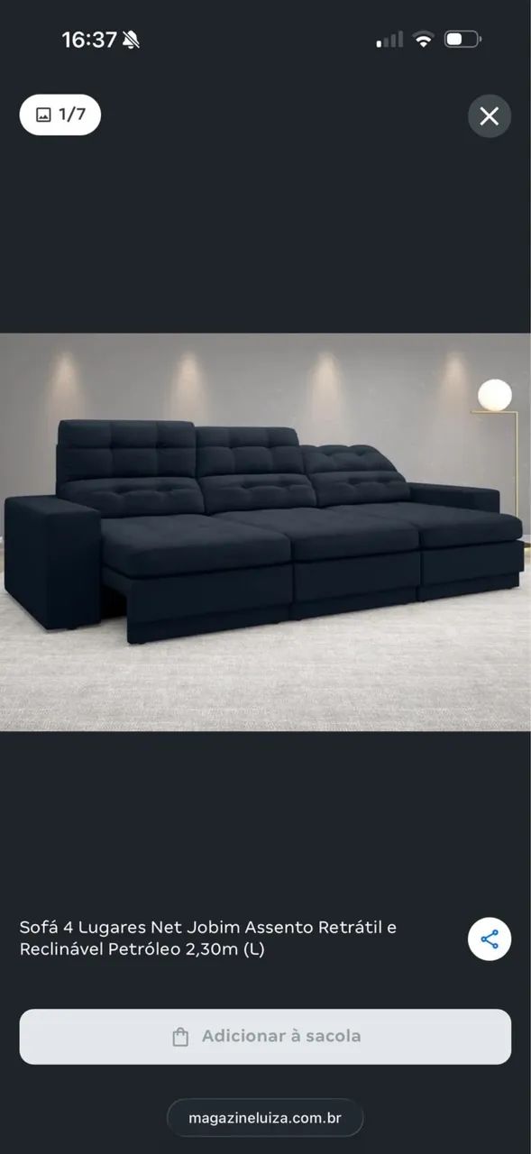 Sofa retratil 4 lugares  - Foto 3