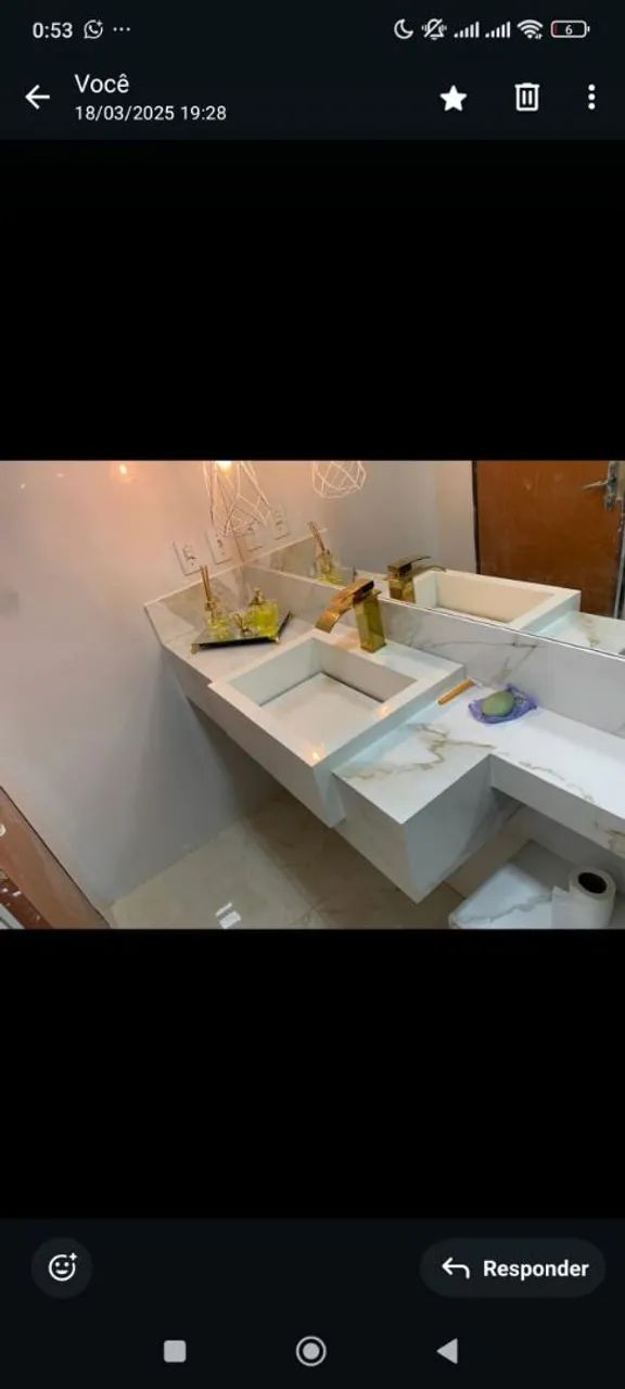 Pias esculpidas em porcelanato - Foto 5