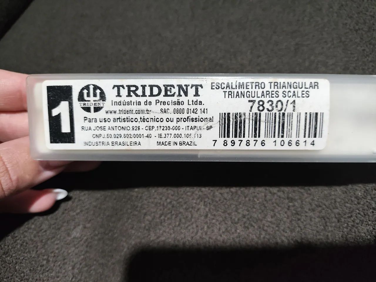 Escalímetro Triangular Trident com Capa Protetora - Foto 5
