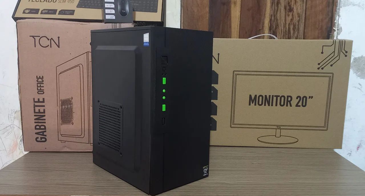 Computador Core I3 completo Novo com Monitor de 20 Polegadas 