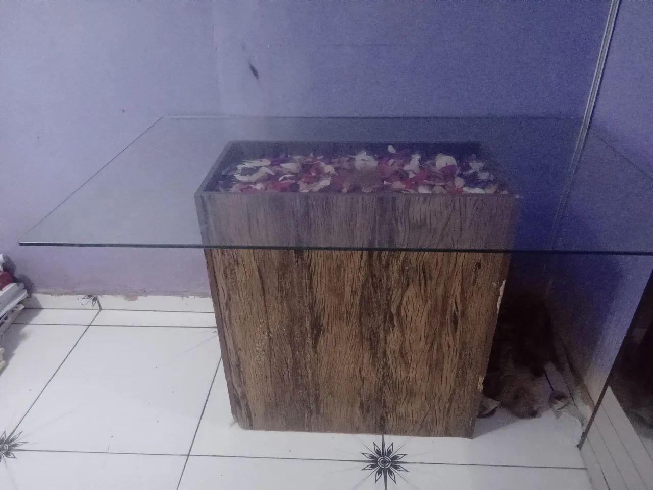 Linda mesa de vidro/ sem cadeiras. - Foto 2