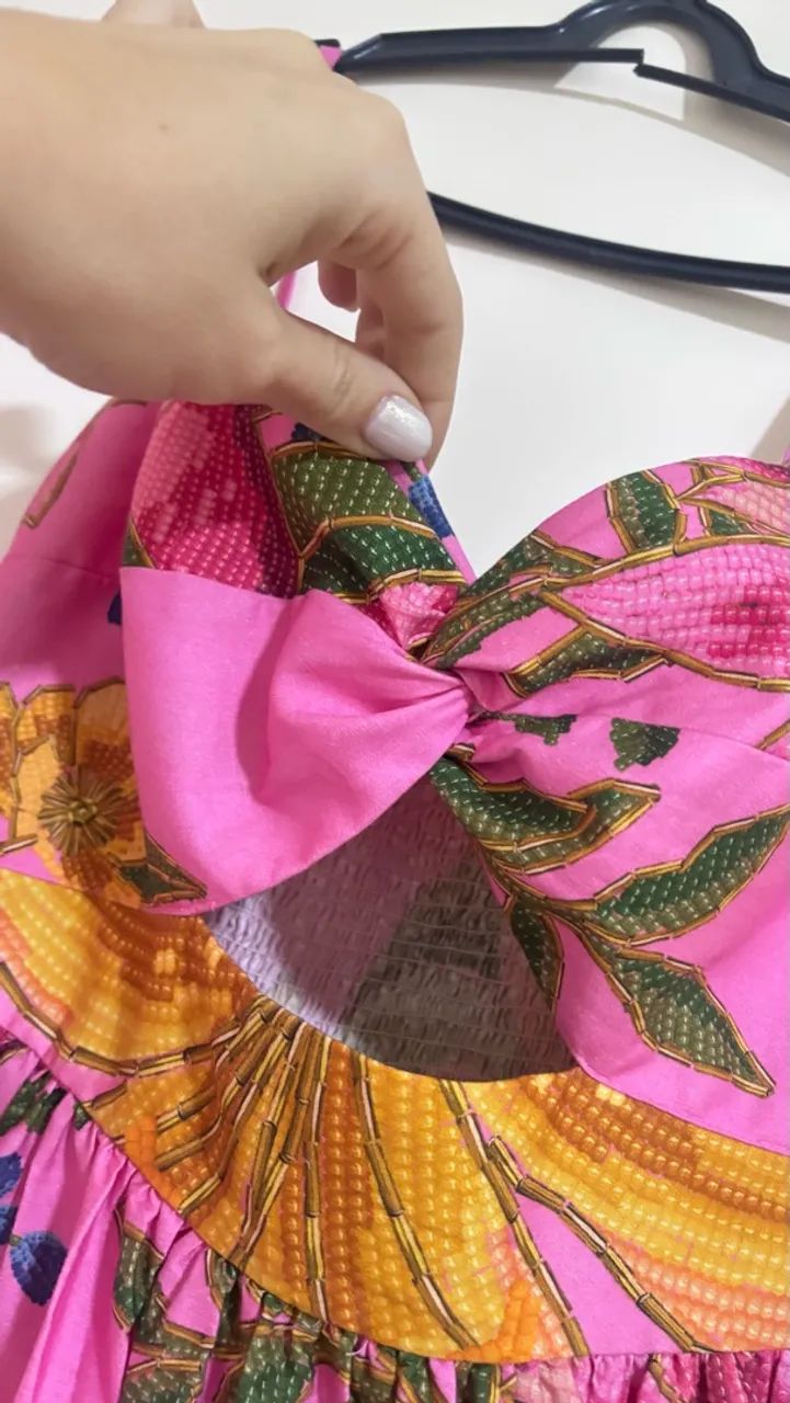 Vestido Curto Estampado Fruta de Verão - Foto 4