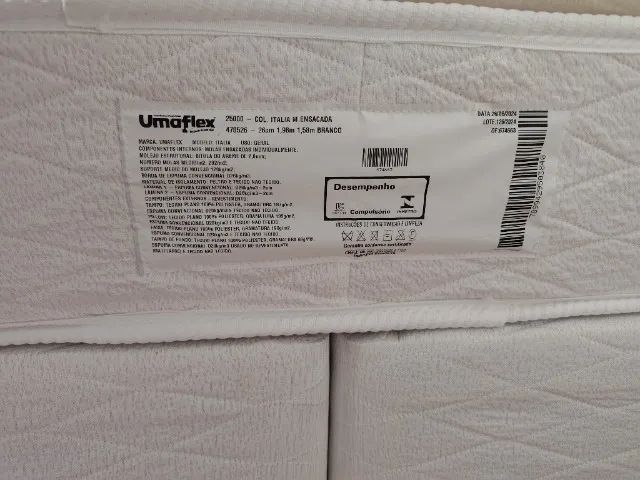 Cama Queen Size Umaflex Itália - Molas Ensacadas + Base Box - Foto 2