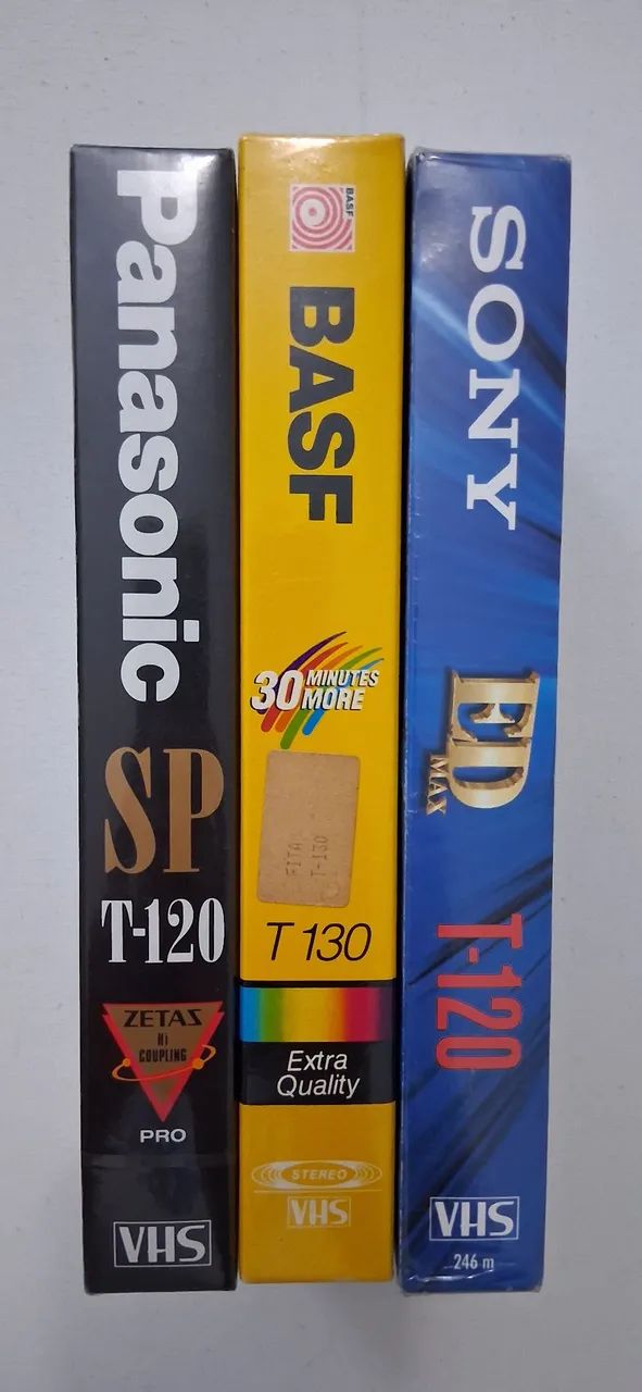 3 fitas vhs novas (lacradas)basf,panasonic e basf. - Foto 3