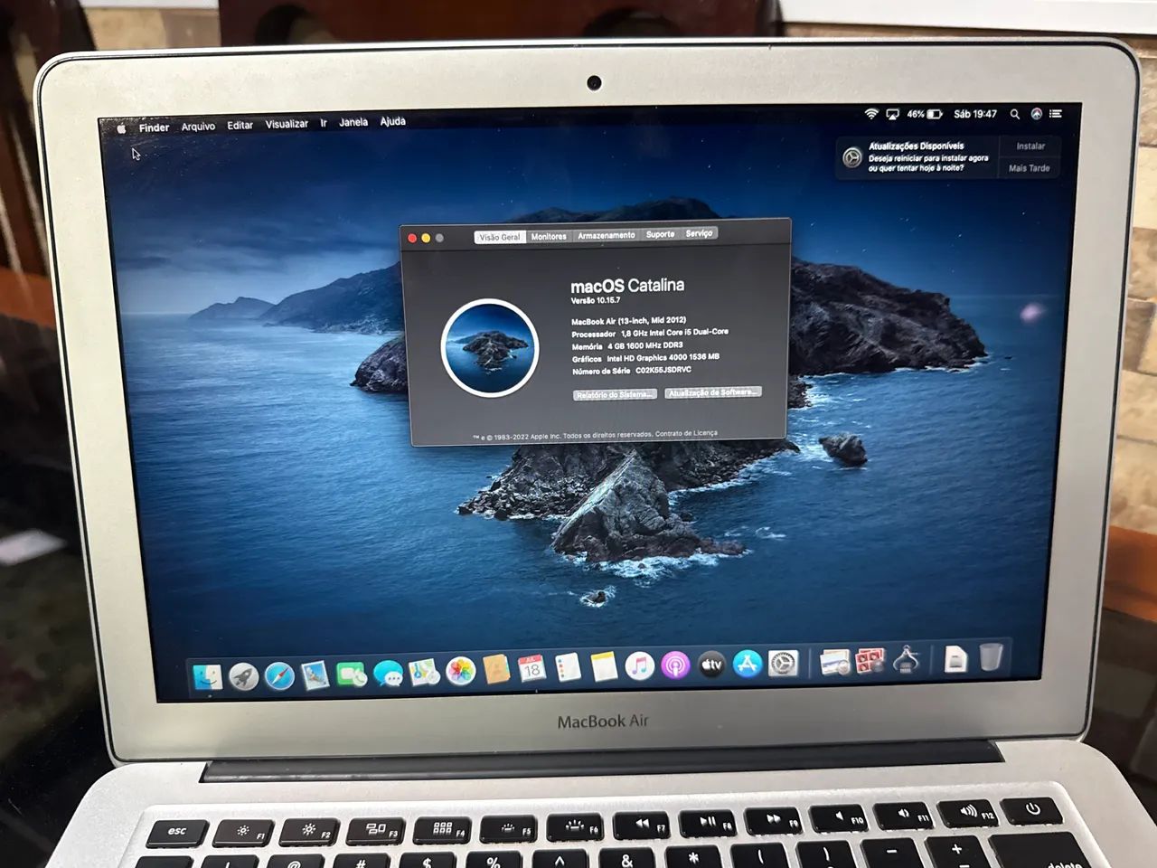 MacBook Air 13 2012 Core i5 SSD128 Gb 4 Gb RAM Novíssimo