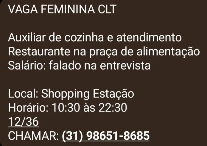Vagas de emprego 