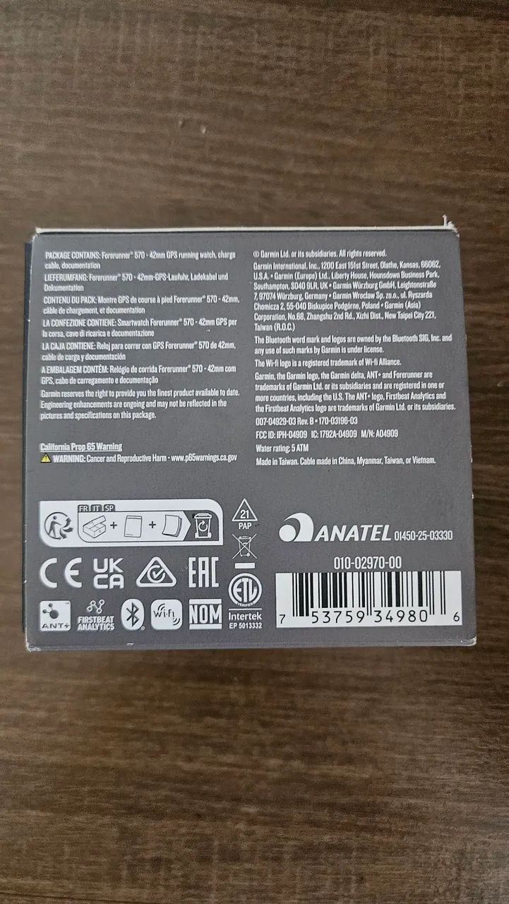 GARMIN FORERUNNER 570 ( NOVO, CAIXA) - Foto 2