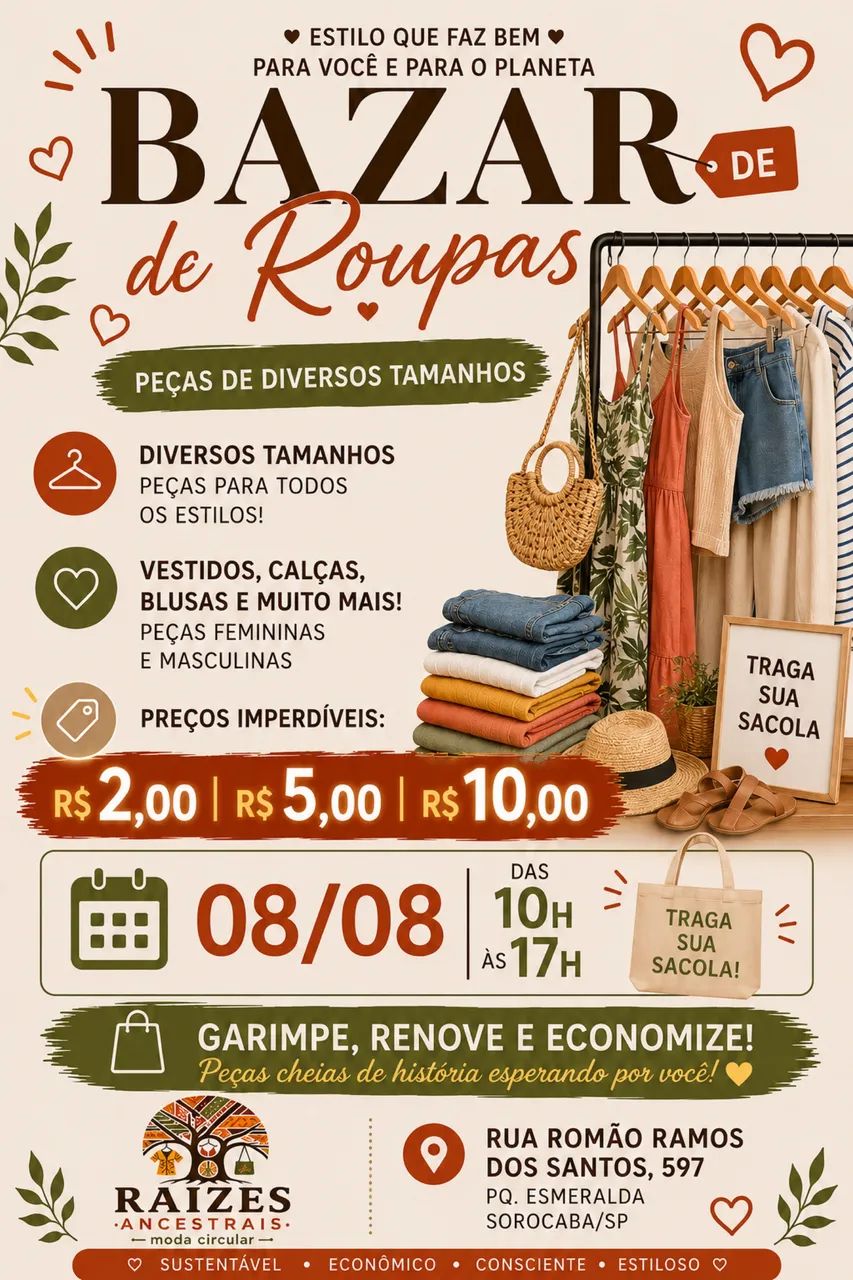 Bazar até R$ 10,00