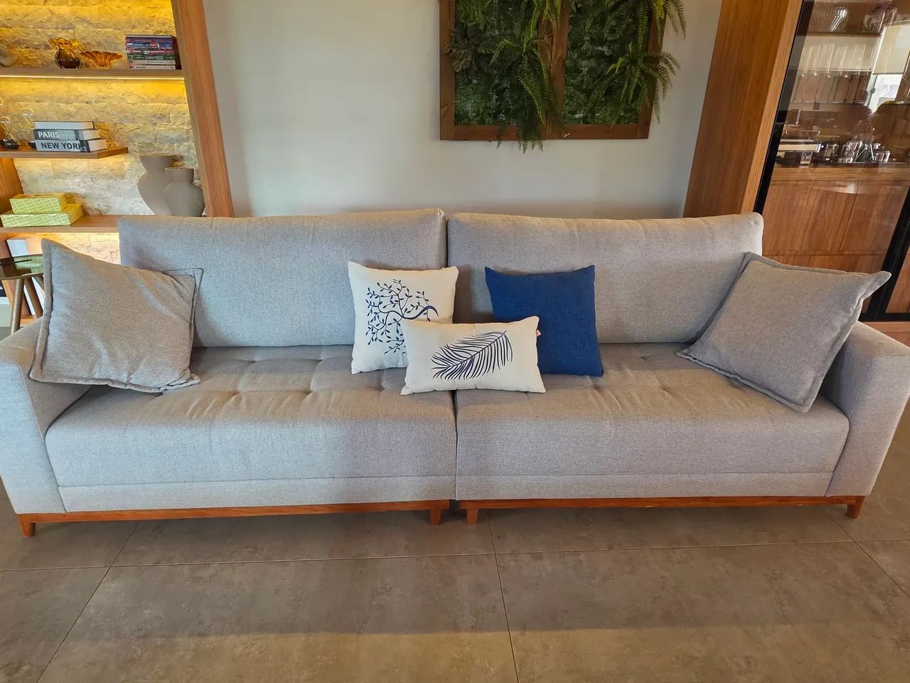Sofa linho Brooks Cinza Novíssimo  - Foto 4