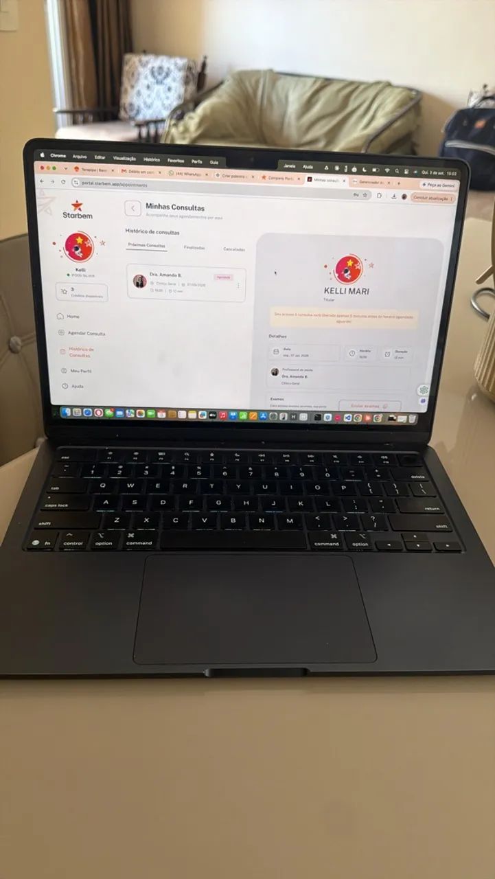 VENDO Mac 77 ciclos e 99-% de bateria M4 Air 1 ano de uso 