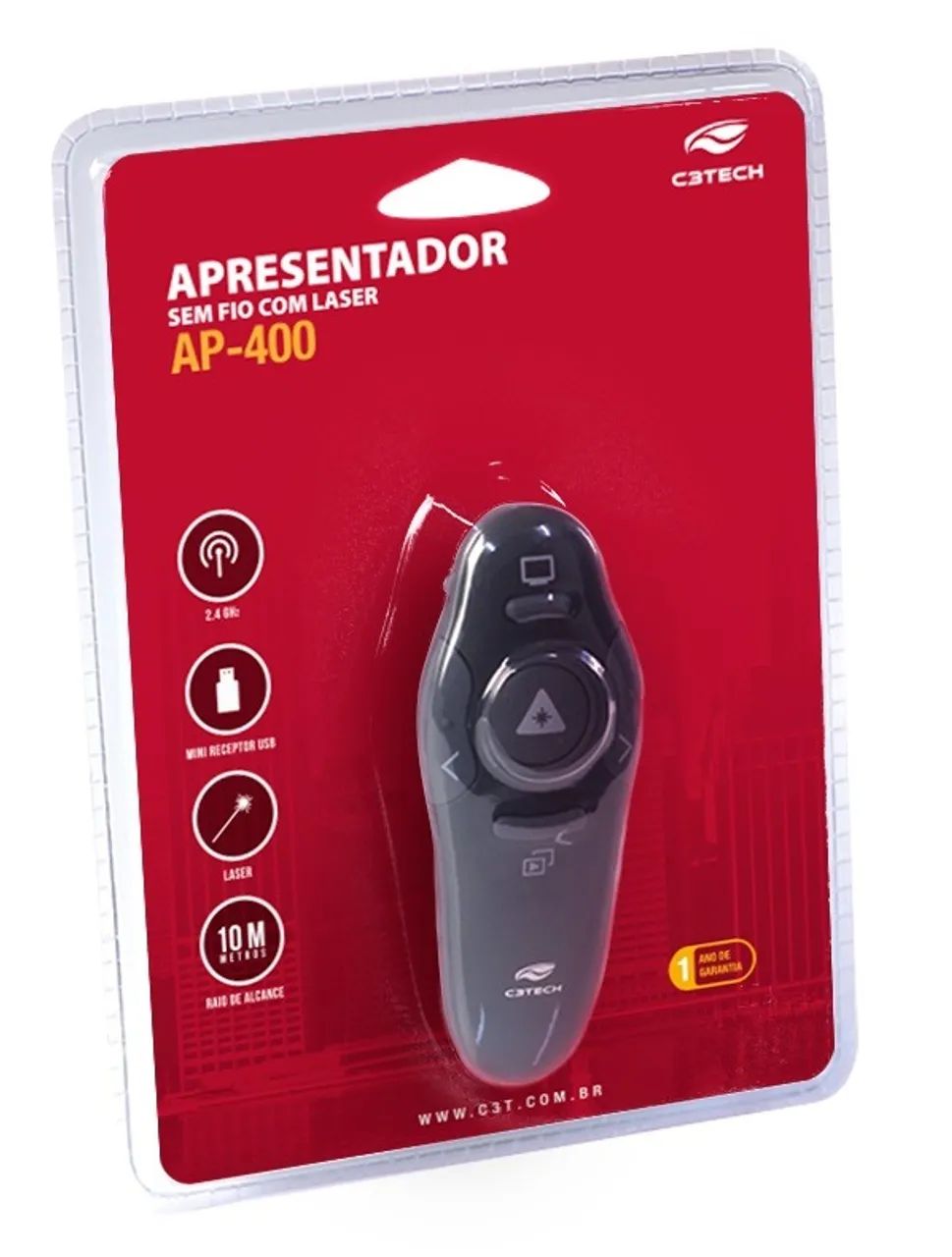 APRESENTADOR SEM FIO C3TECH AP-400BK - Foto 5
