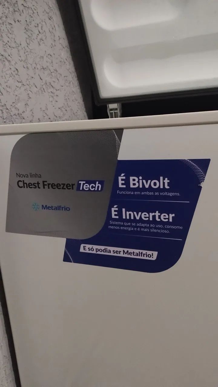 Freezer MetalFrio 543 Litros Bivolt Dupla ação inverter branco duas portas - Foto 3