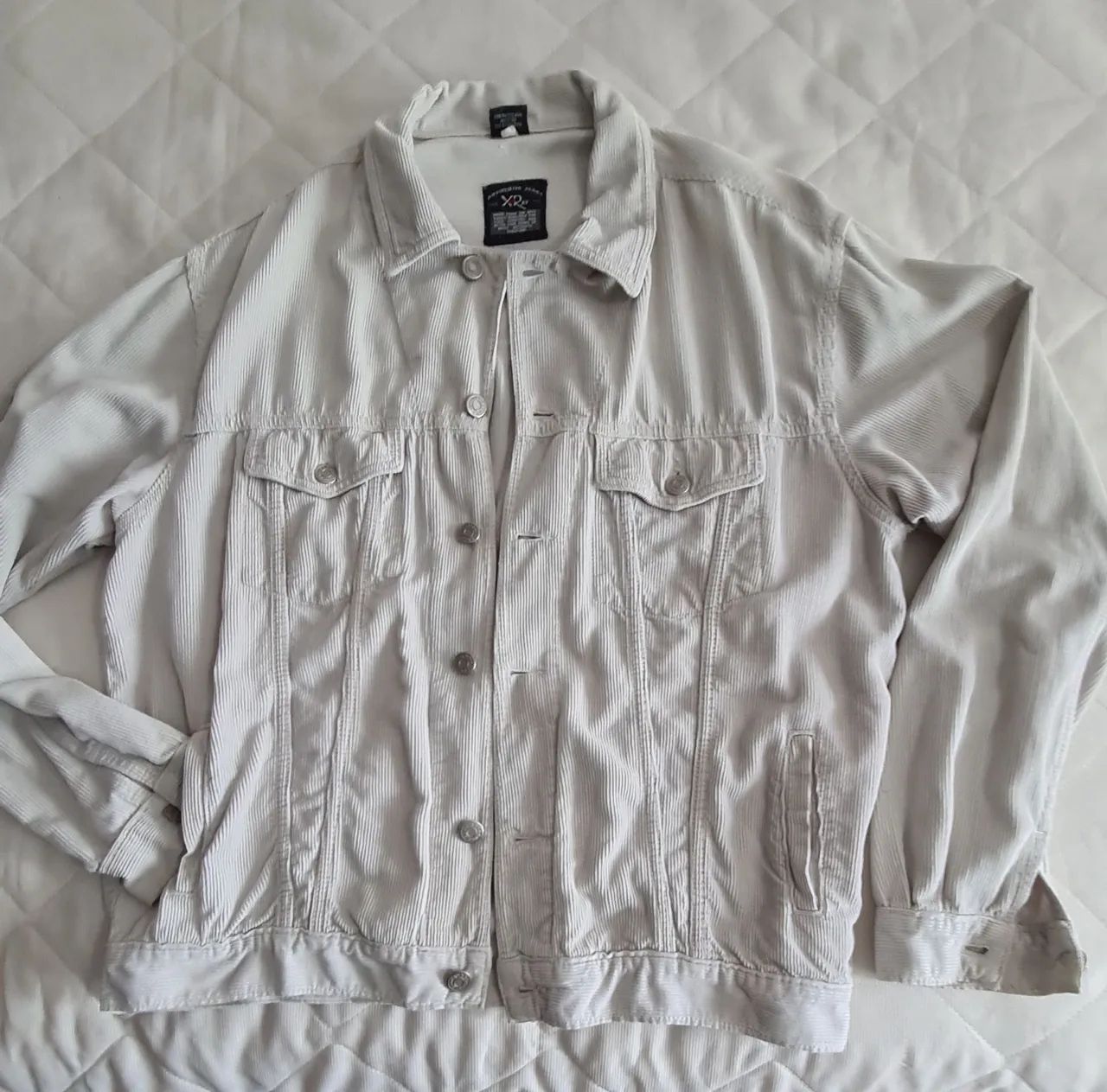 Jaqueta veludo off-white 