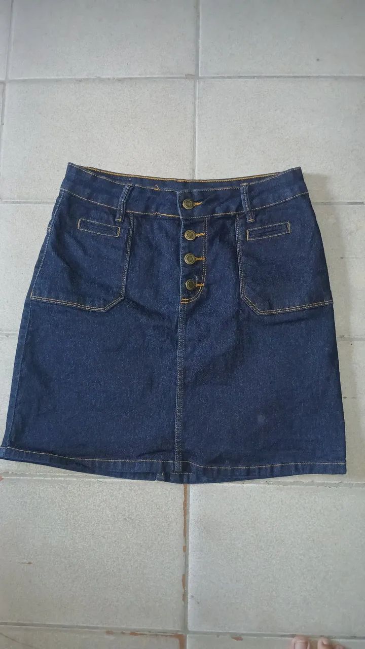 Saia jeans (Tamanho 46) - Foto 2