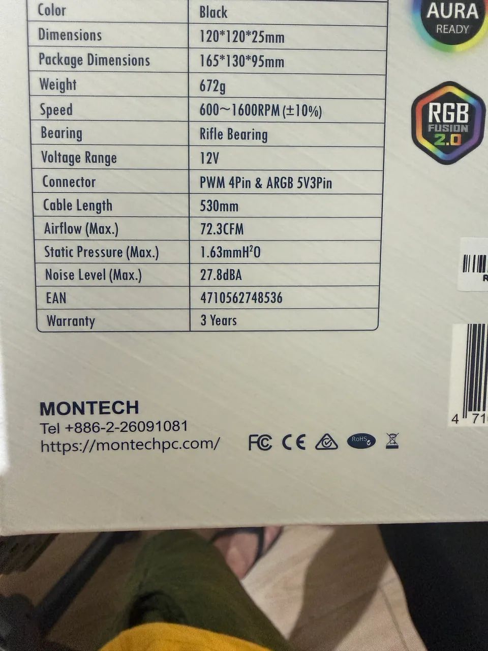 Cooler Montech 120mm ARGB/PWM - Foto 3