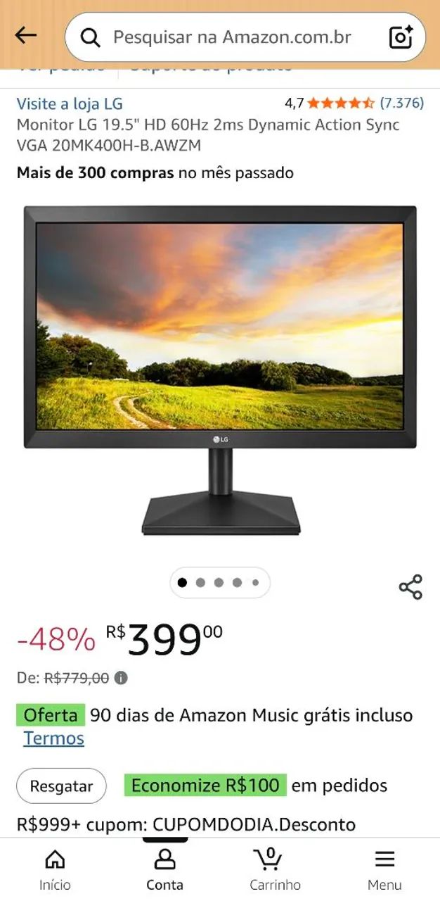 RODA CS TRANQUILO - PC GAMER BÁSICO + MONITOR - Foto 5