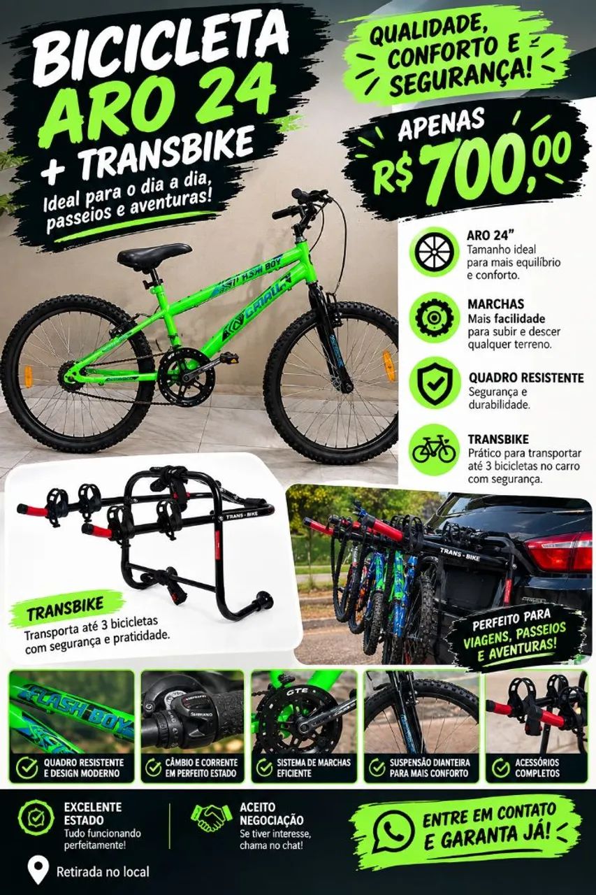 Bicicleta semi nova.