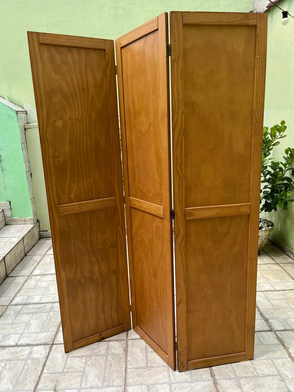 Biombo de madeira 