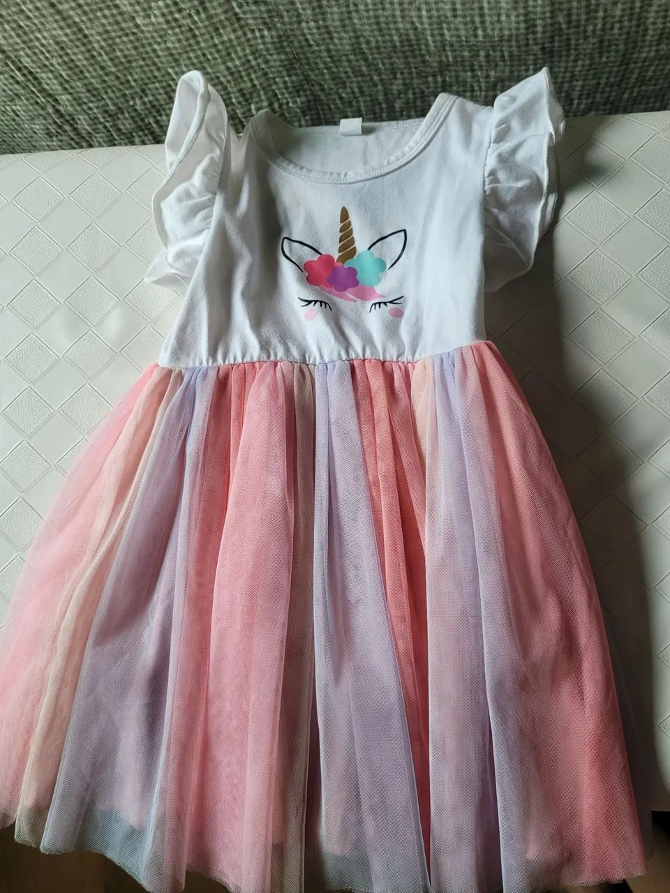 Vestido infantil unicórnio 