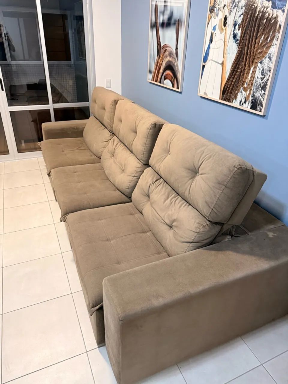 SOFÁ 3 peças - SEMI NOVO - Foto 3