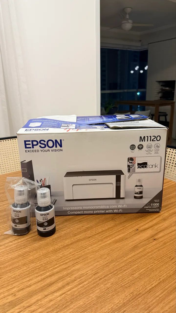 Impressora Epson EcoTank M1120 Wireless - Monocromática - Foto 2
