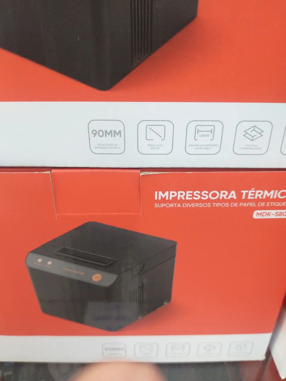 Impressora térmica nova na caixa