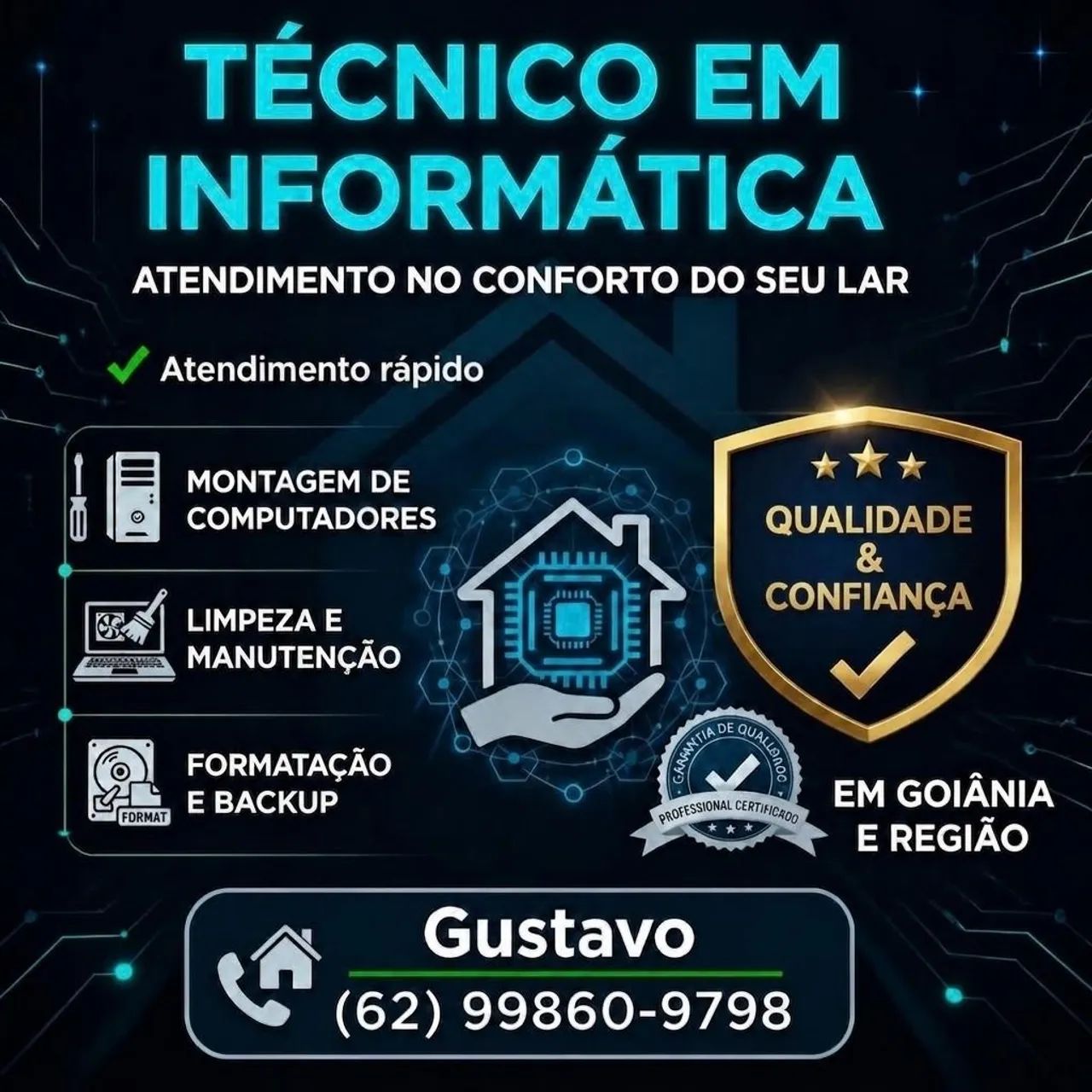 Serviços em computadores e notebooks