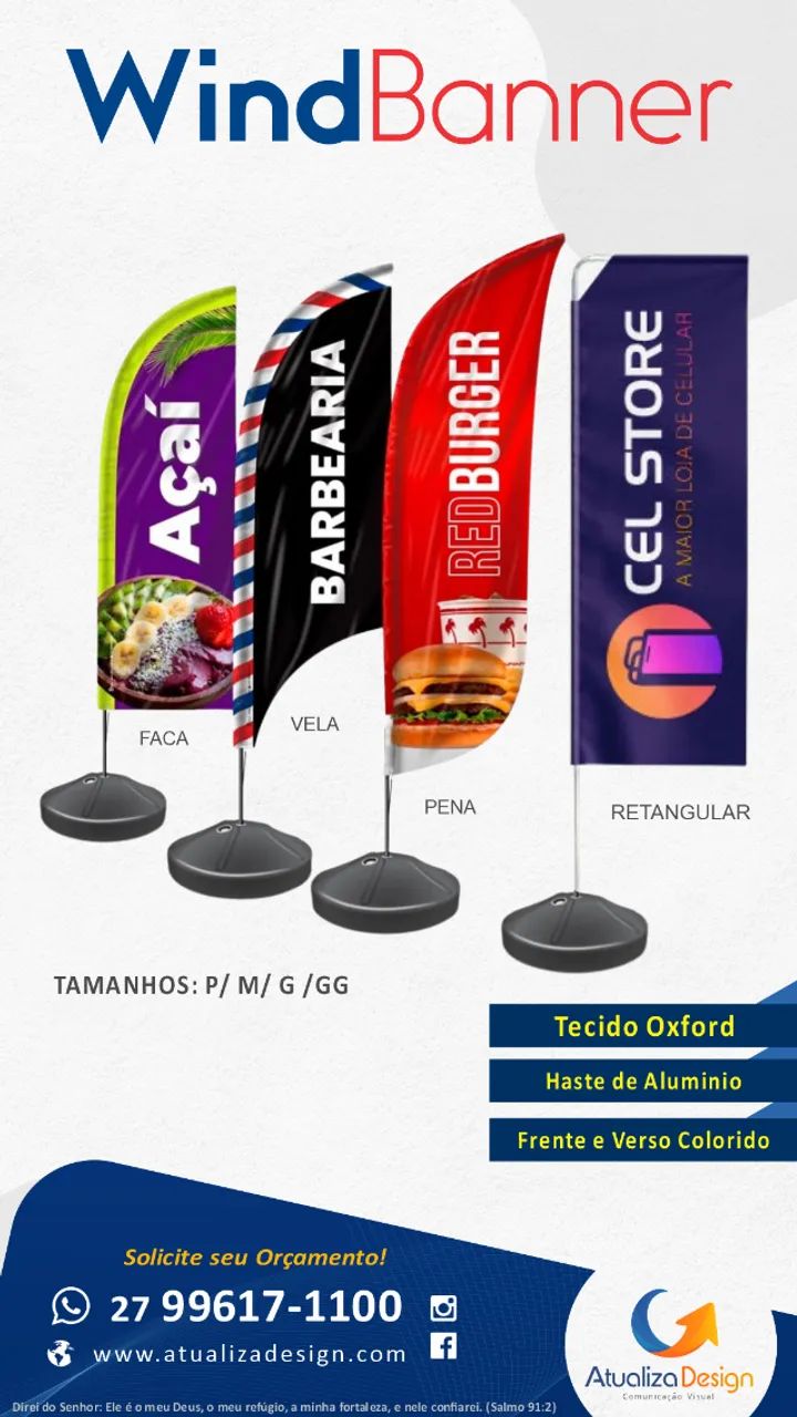 Windbanner - Frente e Verso Colorido