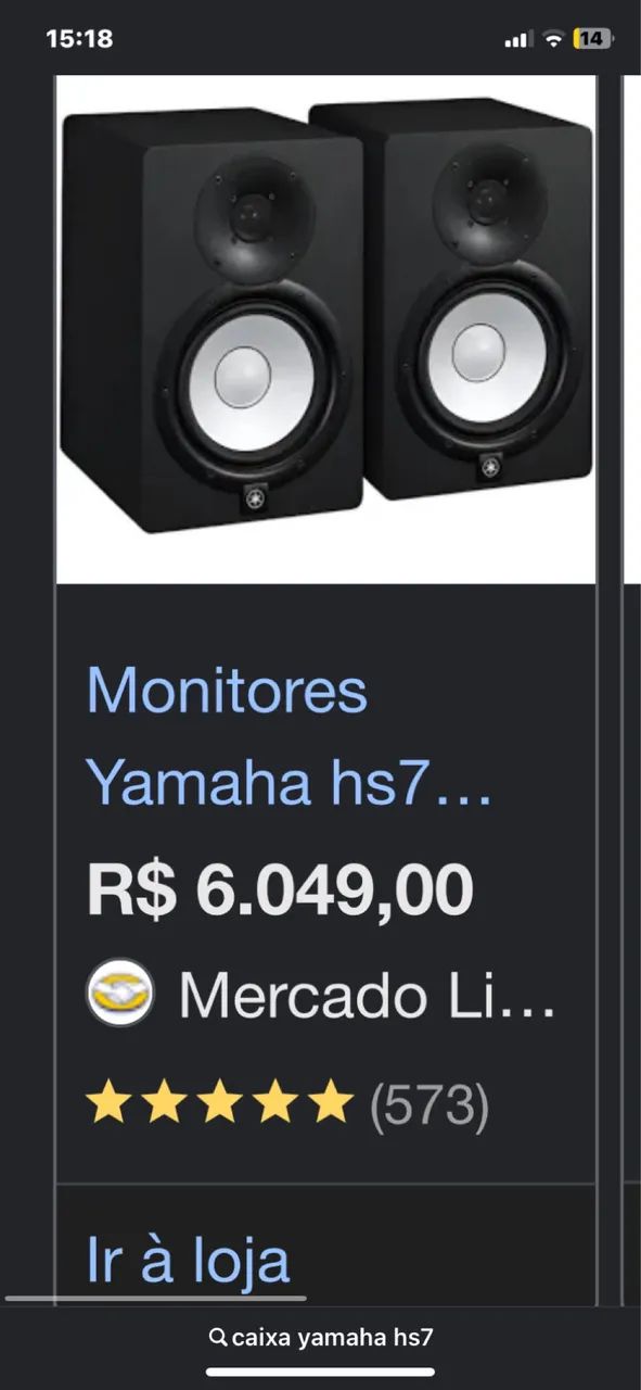 Caixas yamaha hs7 profissional  - Foto 3