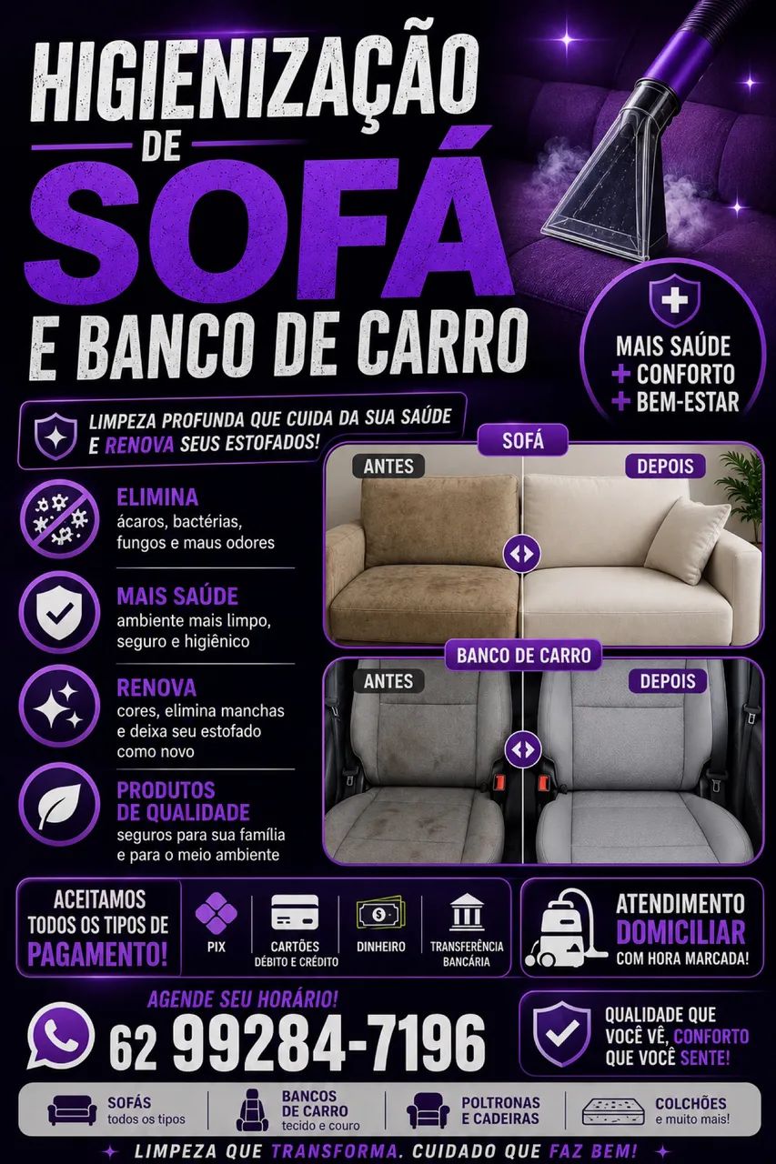 Higienização de estofado