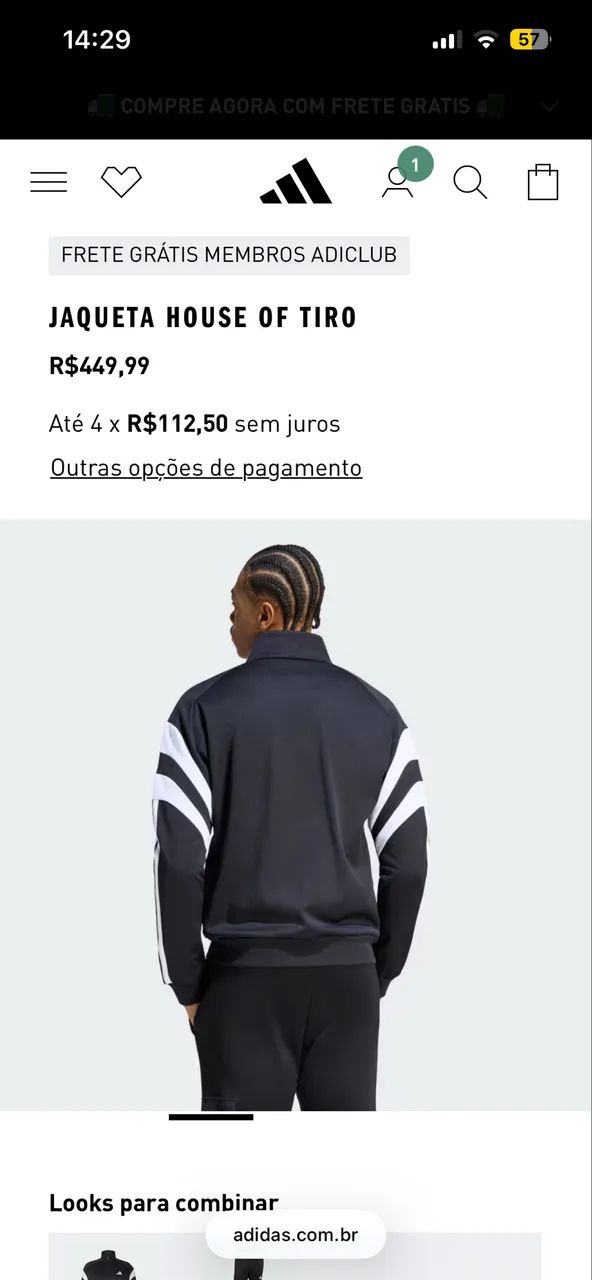 Jaqueta house of tiro Adidas