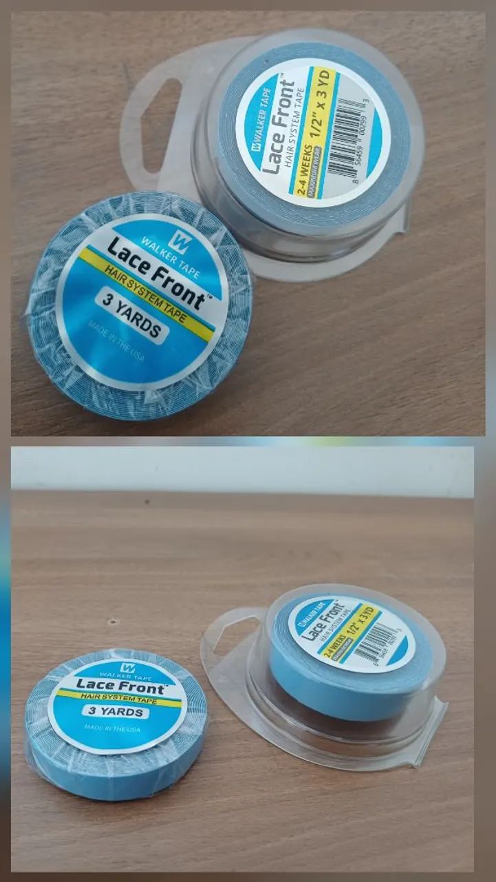 FITA adesiva azul para cabelo fita 