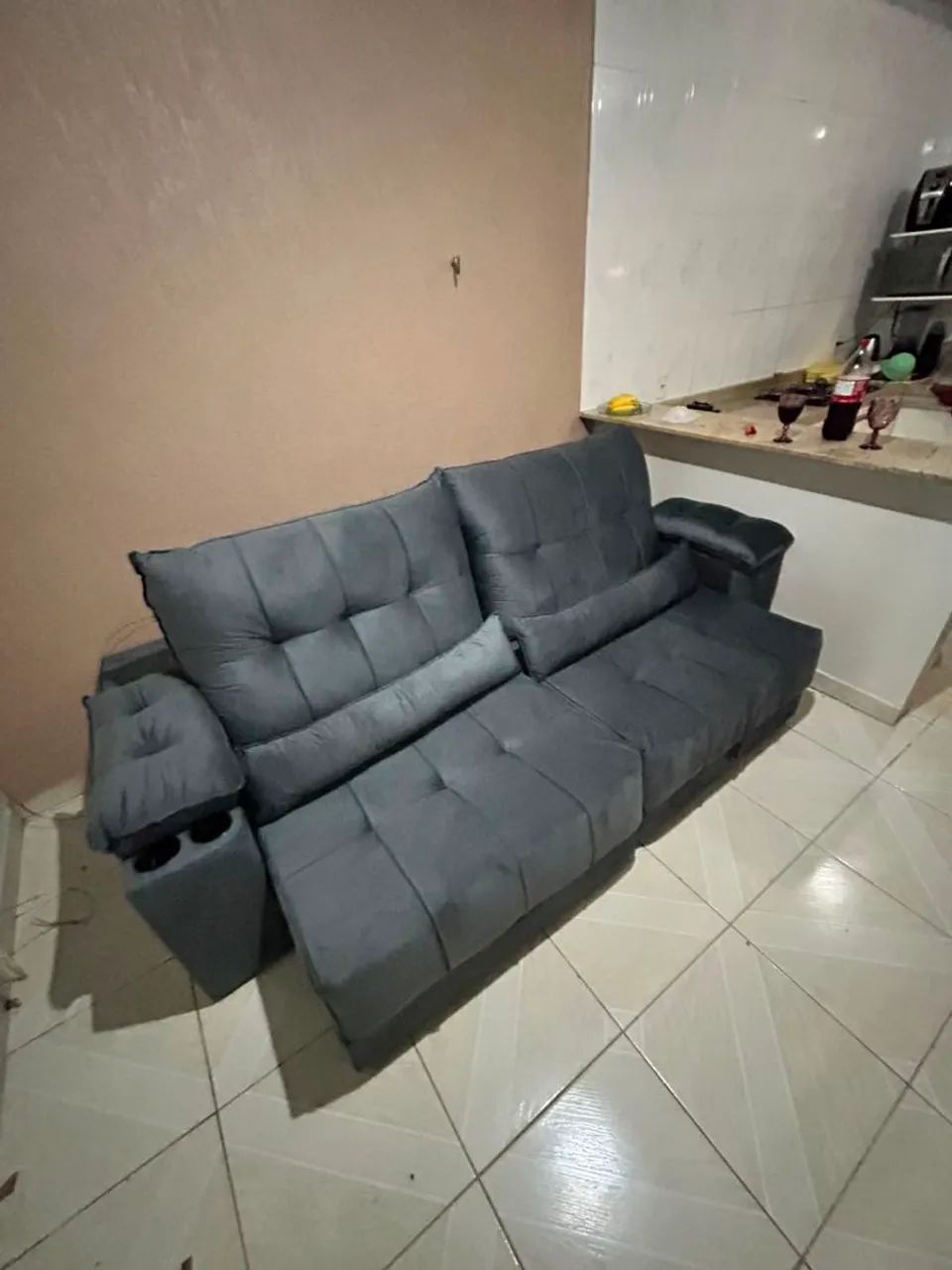 Sofá retrátil e Reclinável 2,50m novo  - Foto 3