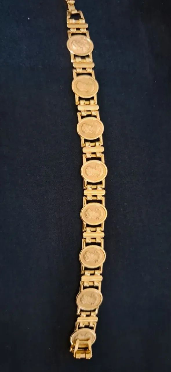 Pulseira Banhada a Ouro Camafeu. - Foto 2