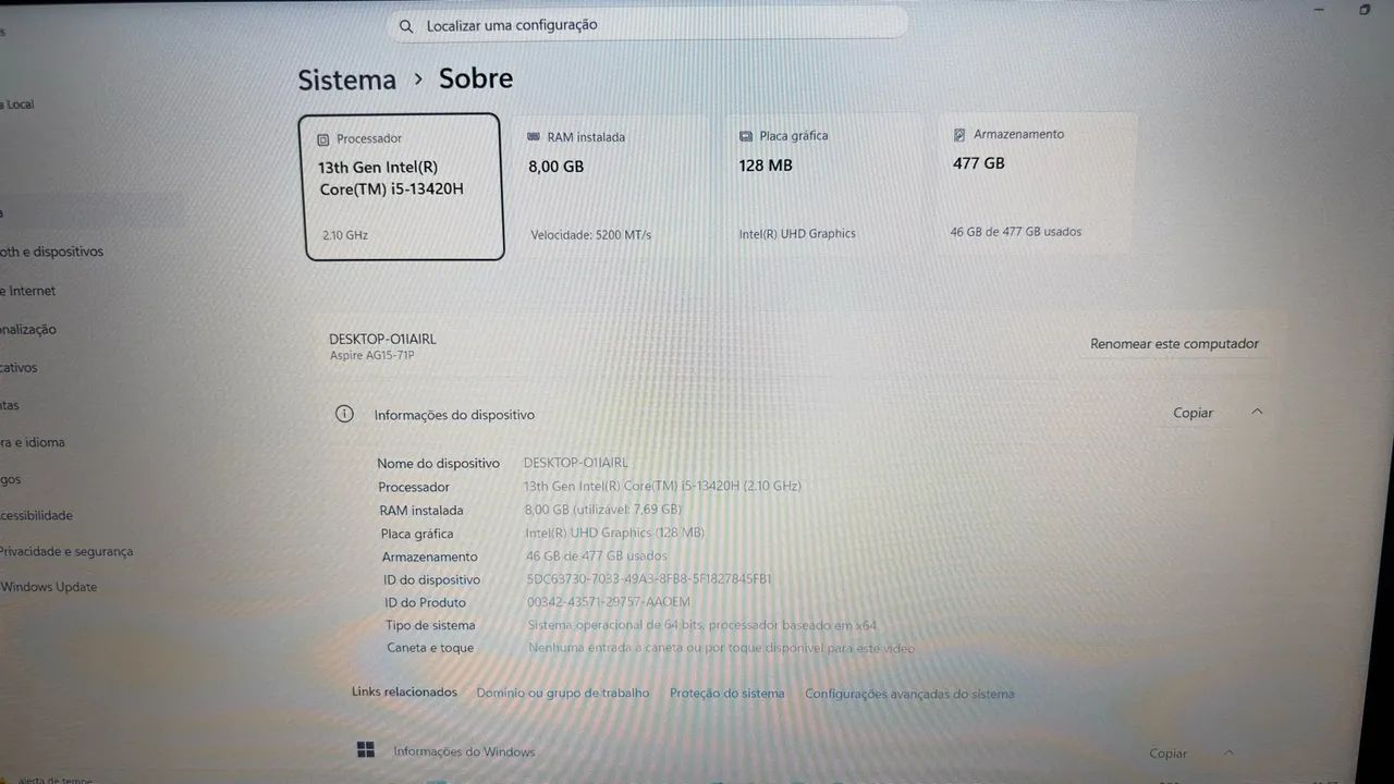Notebook Acer i5 13ª  - Foto 5