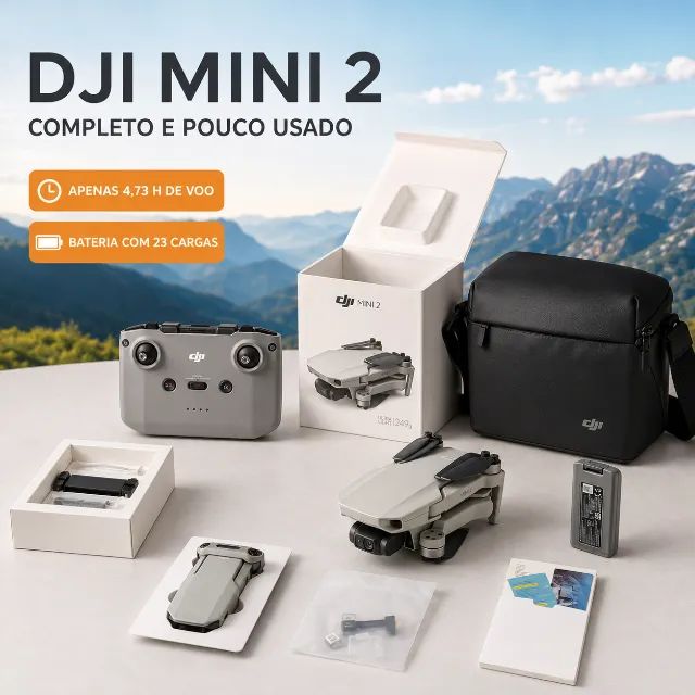 Dji Mini Drone Mini 2 Câmera 2.7k C/ 1 Bateria