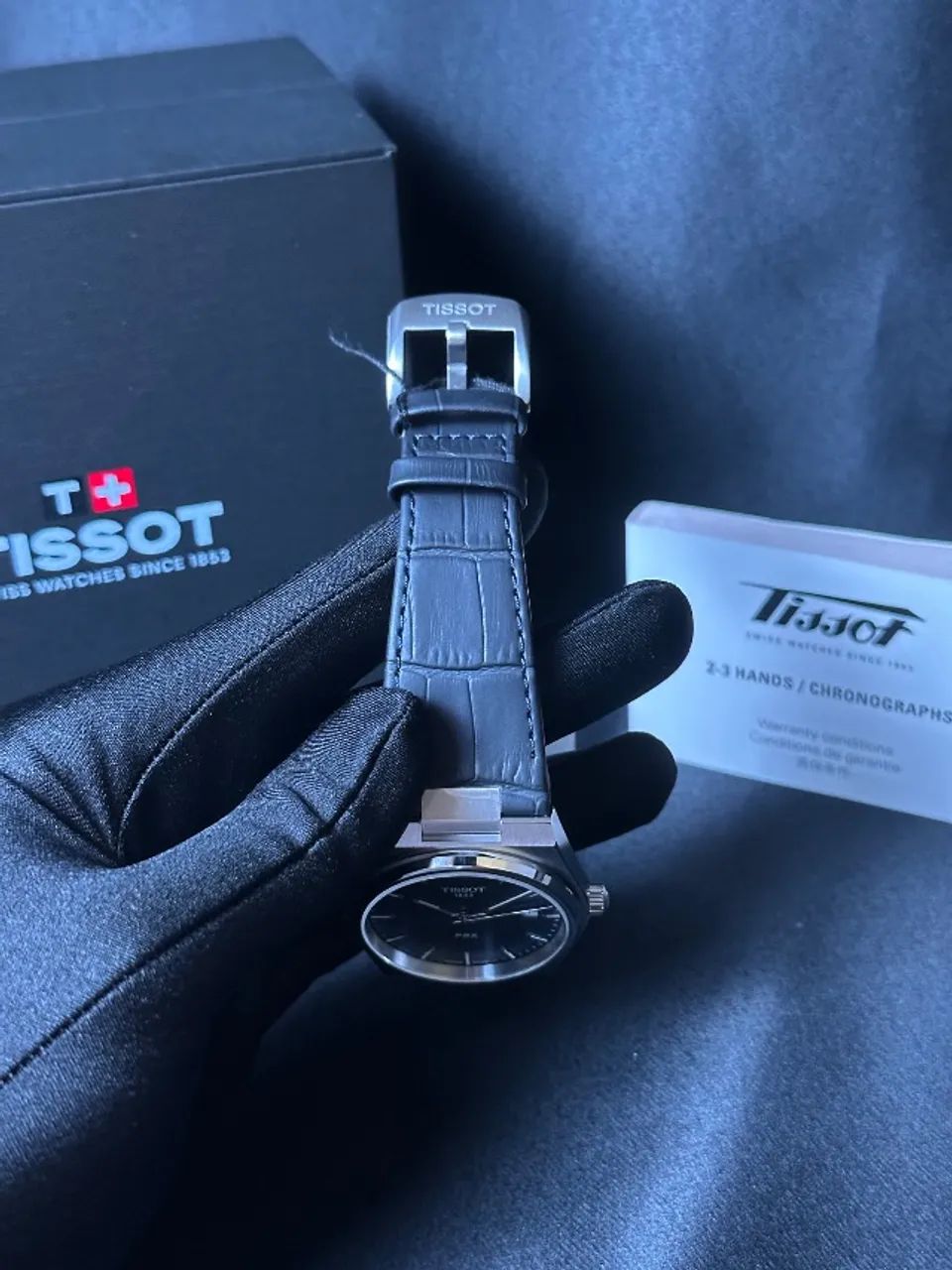 Relógio Tissot PRX Azul pulseira de couro - Foto 3